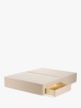 John Lewis Pocket Sprung 2 Drawer Zip Link Divan Base, King Size, Cotton Effect Beige