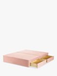 John Lewis Pocket Sprung 4 Drawer Divan Base, King Size, Cotton Effect Pink