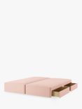 John Lewis Pocket Sprung 4 Drawer Zip Link Divan Base, Emperor, Cotton Effect Pink