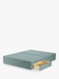 John Lewis Pocket Sprung 2 Drawer Divan Base, Small Double, Soft Touch Chenille Duck Egg