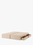 John Lewis Pocket Sprung 4 Drawer Zip Link Divan Base, Super King Size, Cotton Effect Beige