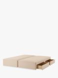 John Lewis Pocket Sprung 4 Drawer Zip Link Divan Base, Emperor, Cotton Effect Beige