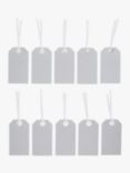 John Lewis Luggage Gift Tags, Pack of 10, Silver