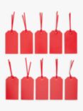 John Lewis Luggage Gift Tags, Pack of 10, Red