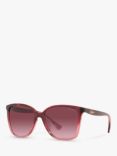 Ralph RA5281U Women's Square Sunglasses, Shiny Burgundy