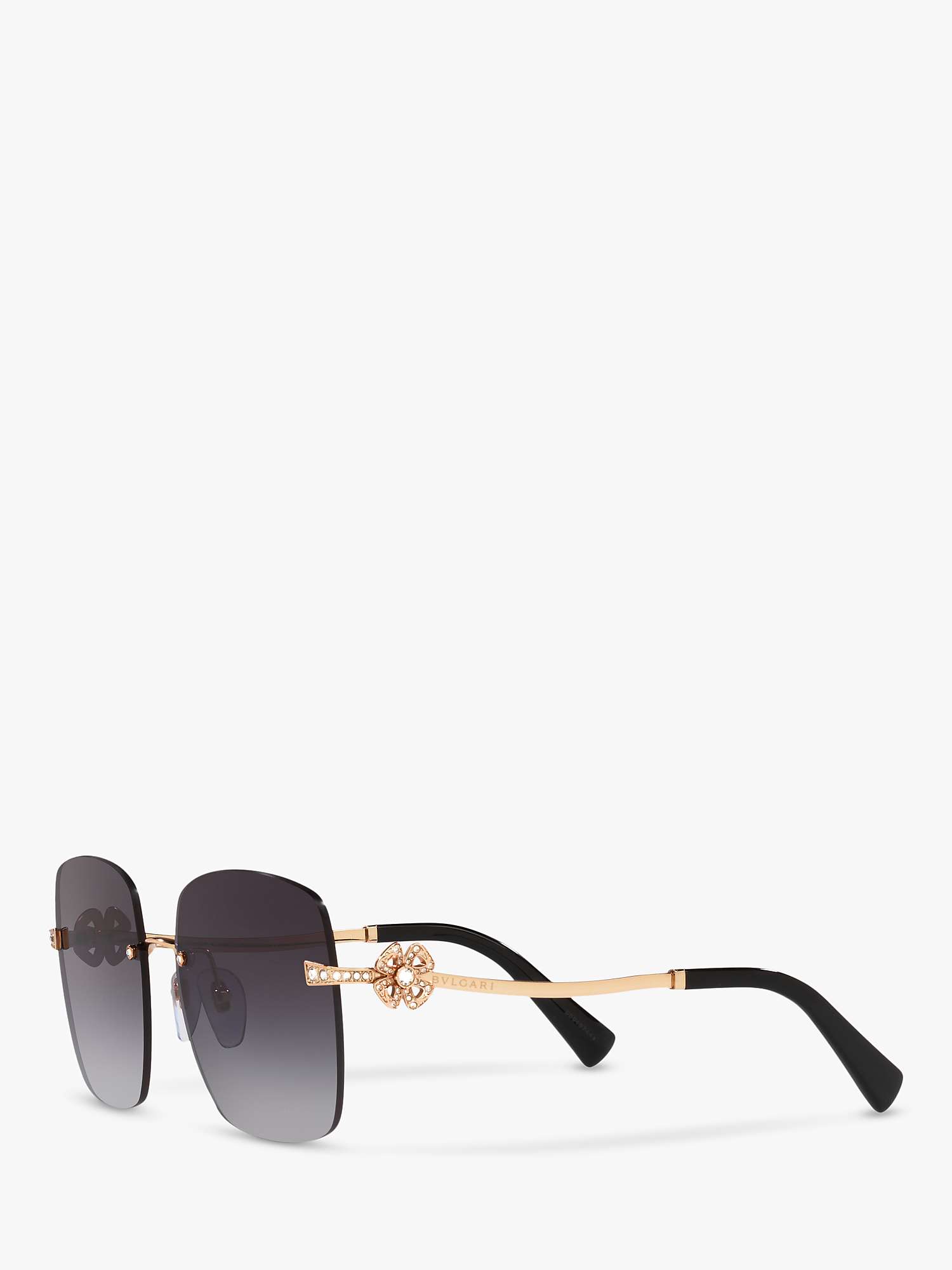 Buy BVLGARI BV6173B Women's Square Sunglasses, Rose Gold/Grey Gradient Online at johnlewis.com