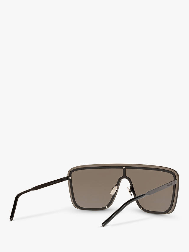 Yves Saint Laurent SL 364 Unisex Rectangular Sunglasses, Matte Black/Grey