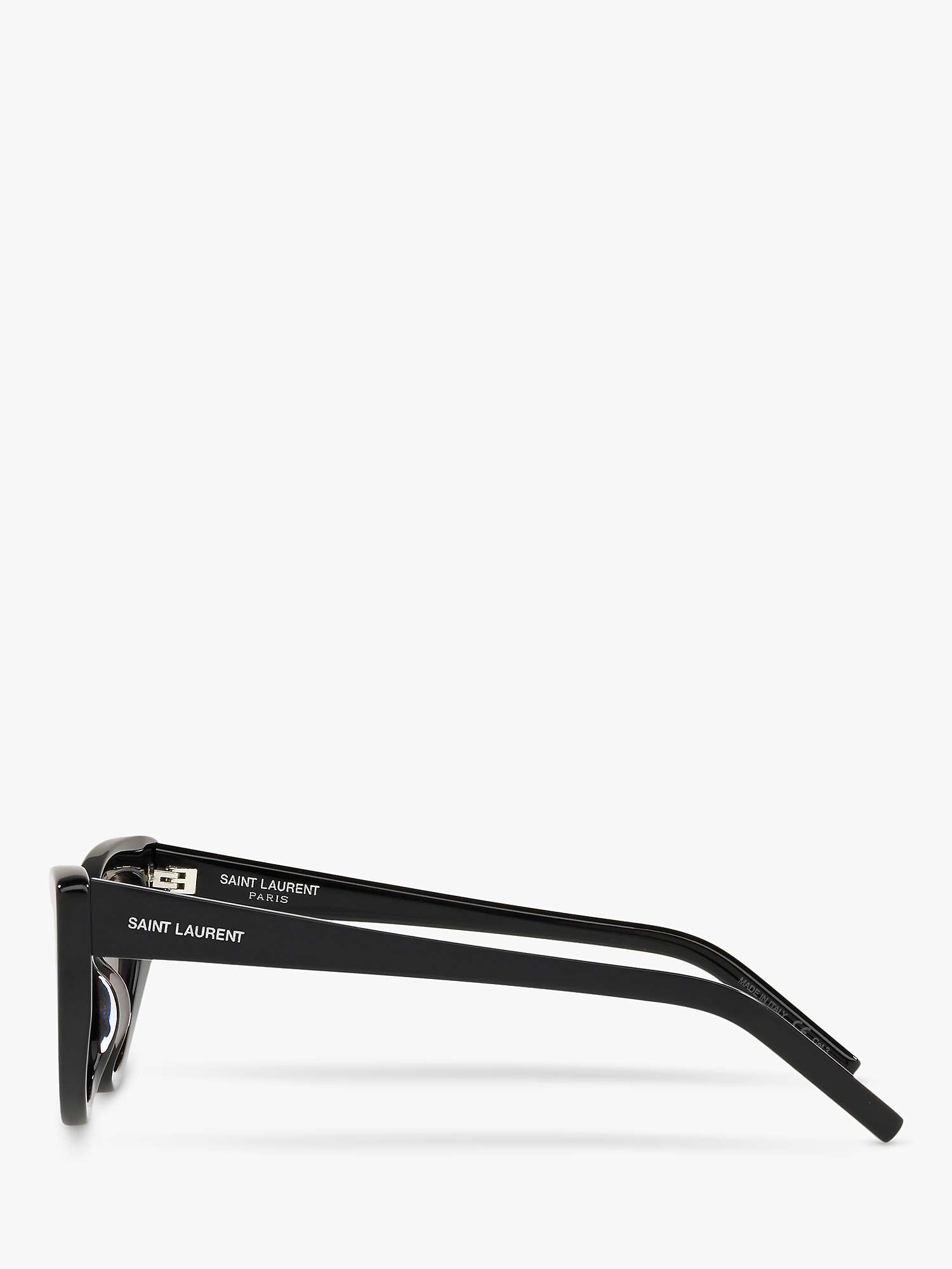 Buy Yves Saint Laurent SL 213 Women's Lily Cat's Eye Sunglasses, Shiny Black/Grey Online at johnlewis.com