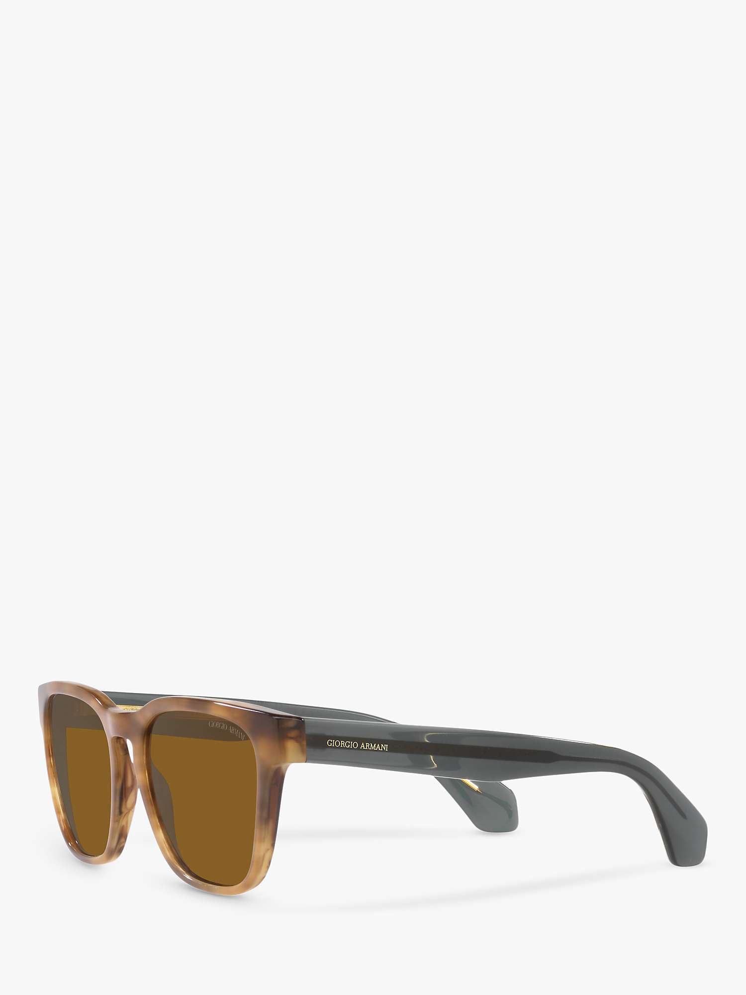 Buy Giorgio Armani AR8155 Men's D-Frame Sunglasses, Brown Online at johnlewis.com