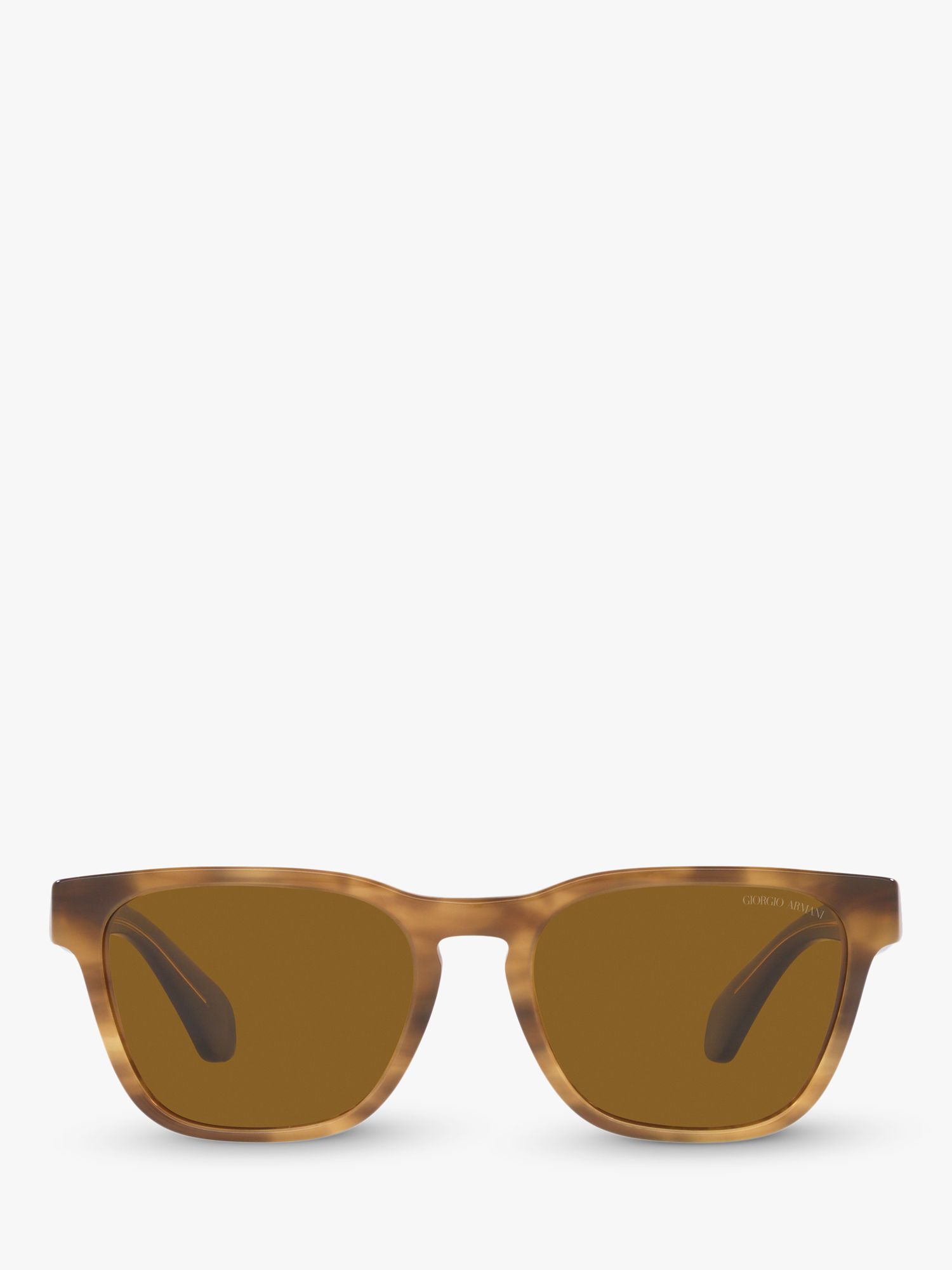 Giorgio Armani AR8155 Men's D-Frame Sunglasses, Brown at John Lewis ...
