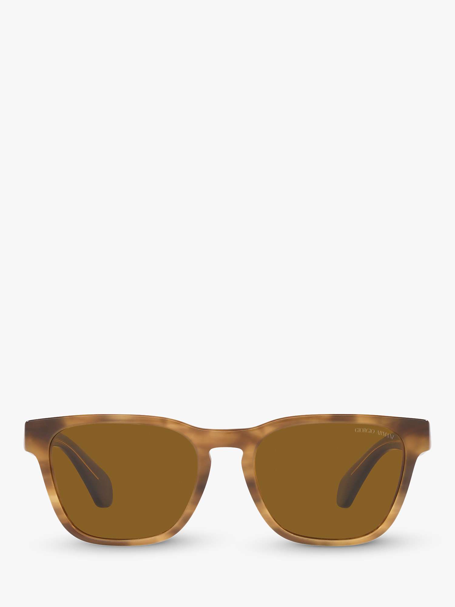 Buy Giorgio Armani AR8155 Men's D-Frame Sunglasses, Brown Online at johnlewis.com