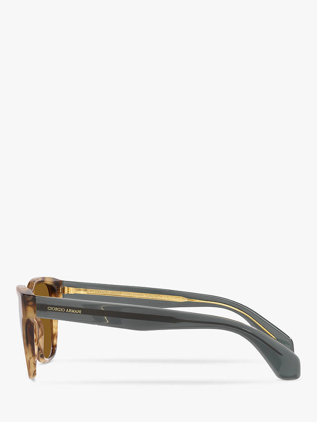Giorgio Armani AR8155 Men's D-Frame Sunglasses, Brown