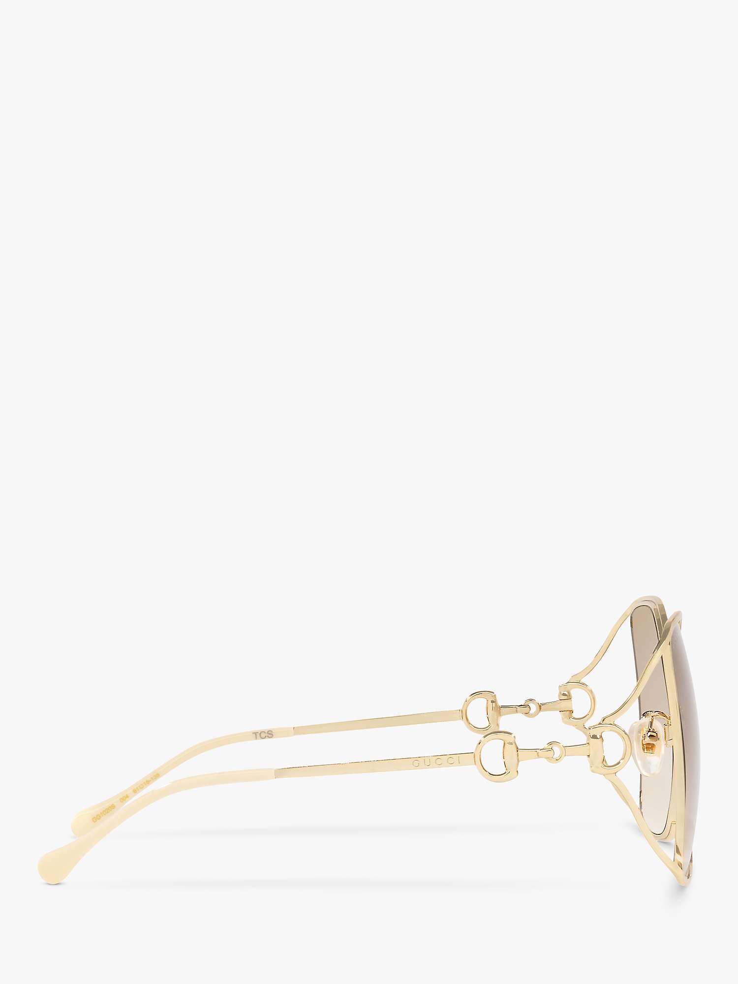 Buy Gucci GG1020S Women's Square Sunglasses, Gold/Brown Gradient Online at johnlewis.com