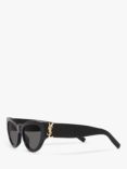 Yves Saint Laurent SL M94 Women's Cat's Eye Sunglasses, Black/Grey