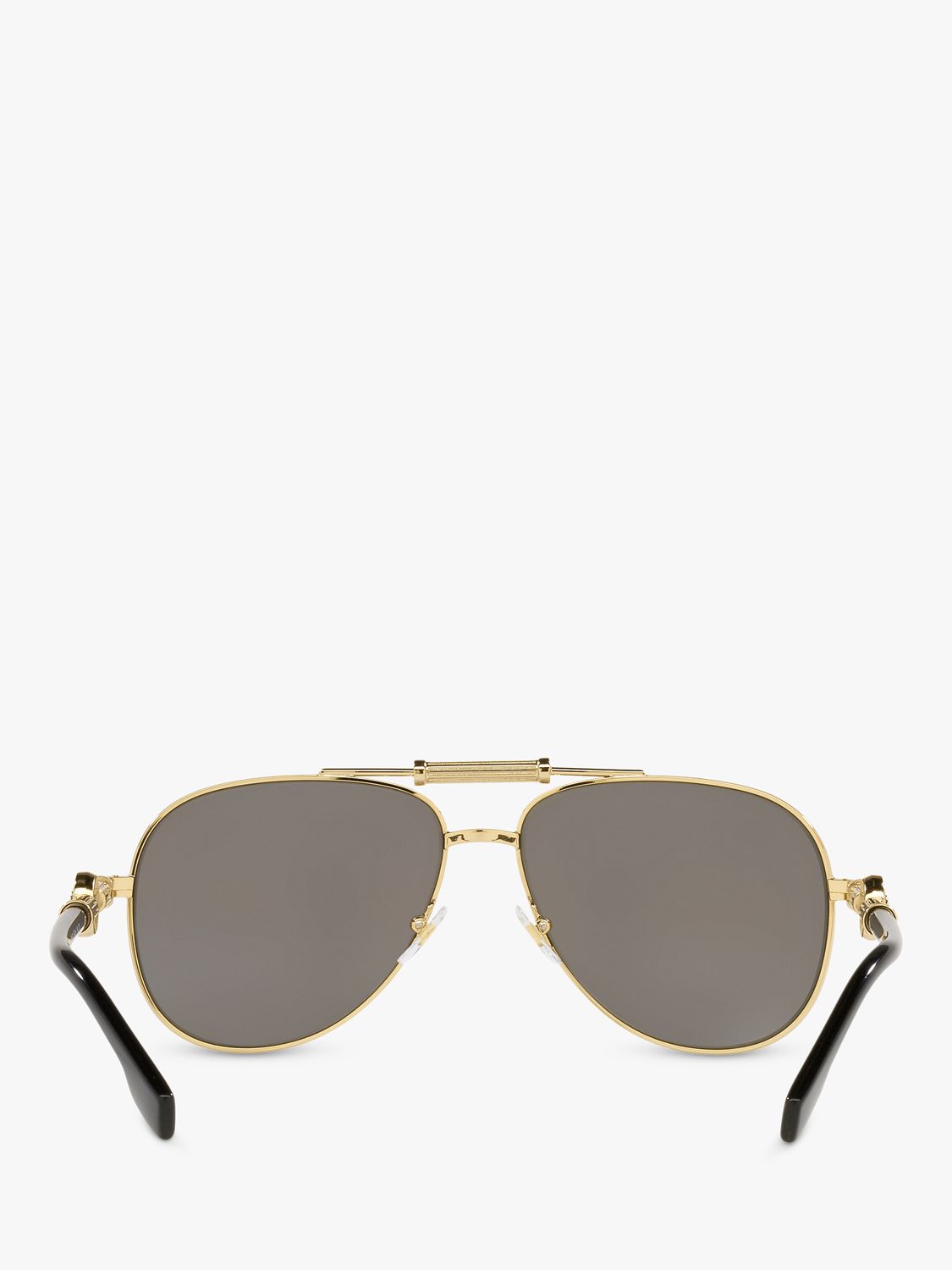 Versace VE2236 Unisex Polarised Pilot Sunglasses, Gold/Grey