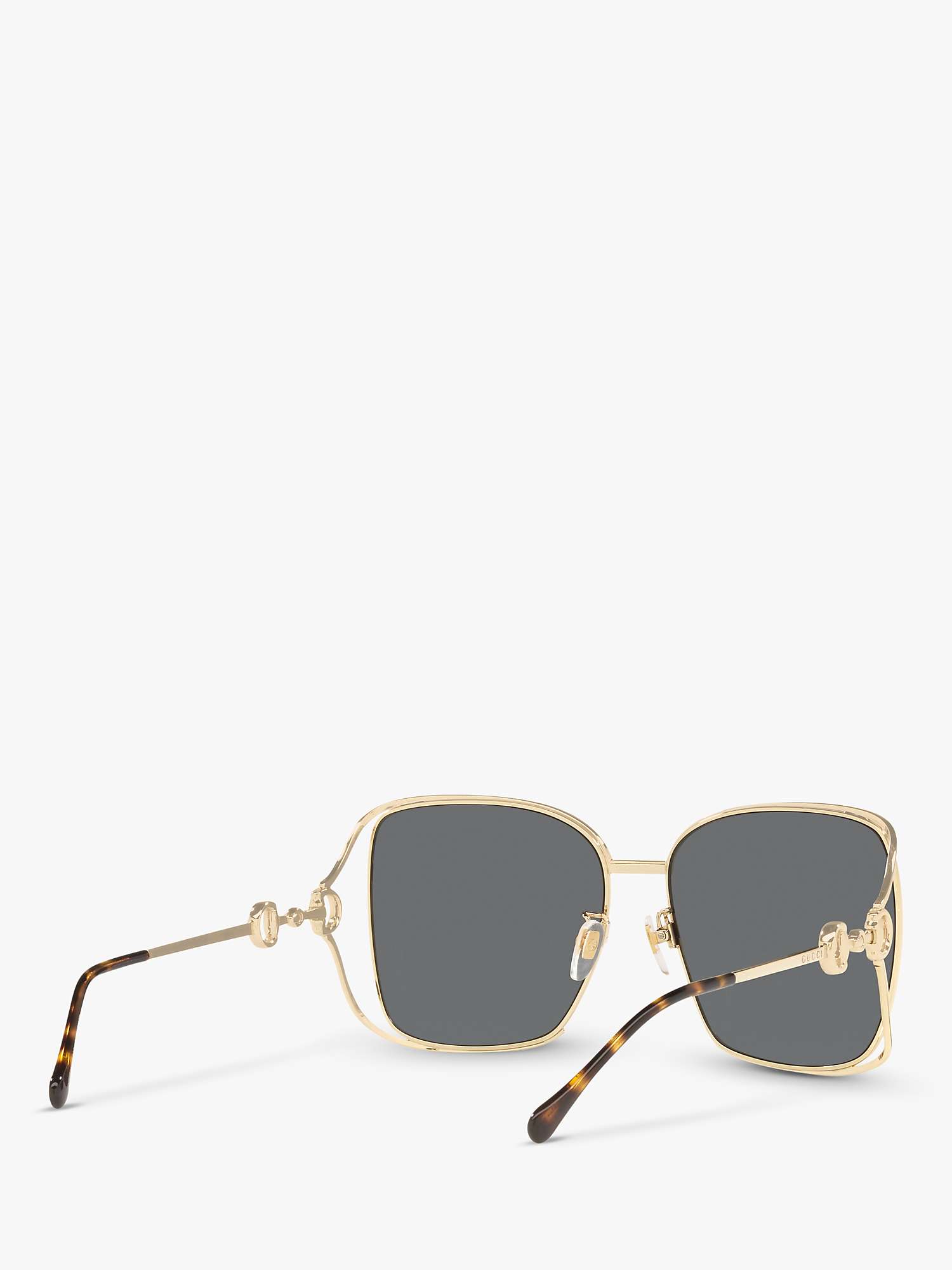Buy Gucci GG1020S Women's Square Sunglasses, Gold/Grey Online at johnlewis.com