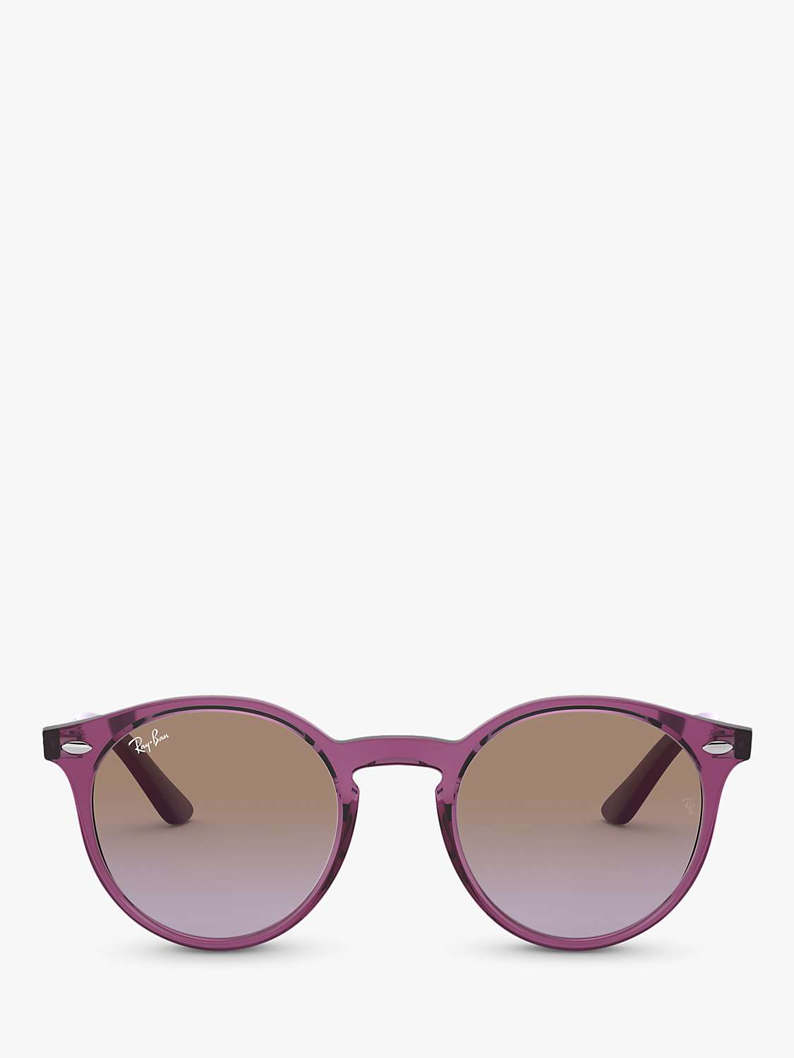 Buy Ray-Ban Junior RJ9064S Round Sunglasses, Purple/Multi Gradient Online at johnlewis.com