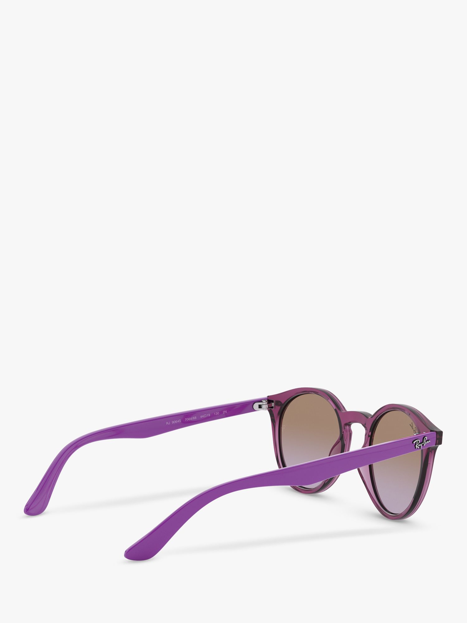 Ray-Ban Junior RJ9064S Round Sunglasses, Purple/Multi Gradient