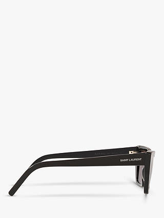 Yves Saint Laurent SL 276 Women's Mica Cat's Eye Sunglasses, Black/Grey