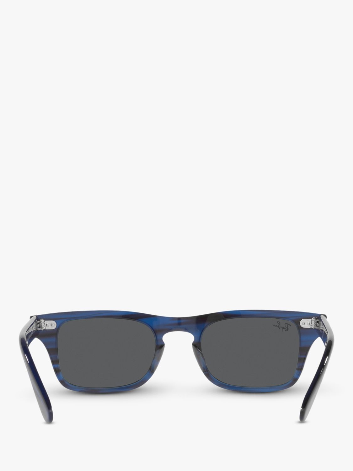 Buy Ray-Ban Junior RJ9083S Burbank Rectangular Sunglasses, Striped Blue/Grey Online at johnlewis.com