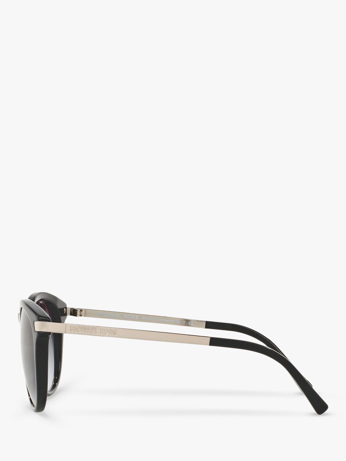 Buy Michael Kors MK2023 Women's Round Sunglasses, Black/Grey Gradient Online at johnlewis.com