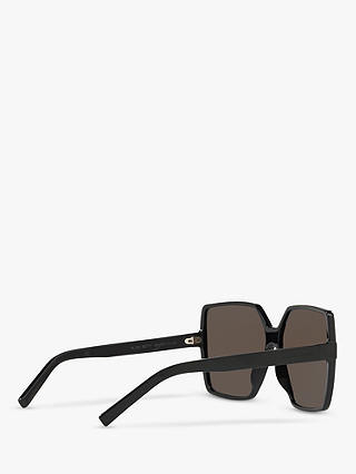 Yves Saint Laurent SL 232 Women's Betty Square Sunglasses, Shiny Black/Grey