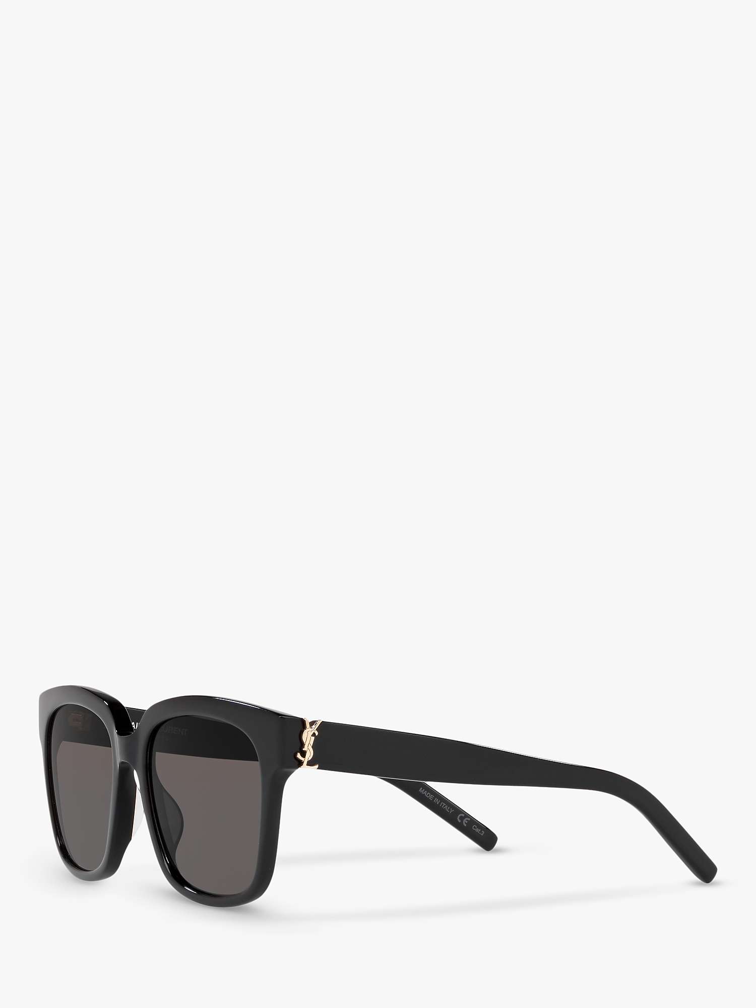 Buy Yves Saint Laurent SL M40 Women's Square Sunglasses, Black/Grey Online at johnlewis.com