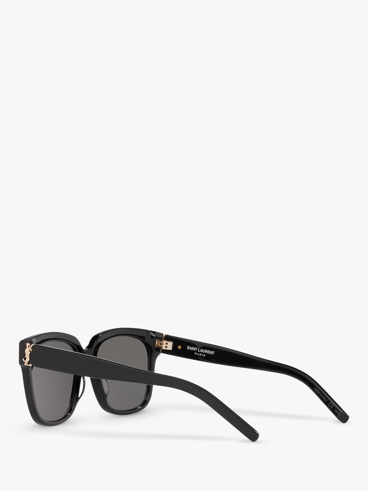 Yves Saint Laurent SL M40 Women's Square Sunglasses, Black/Grey at John ...