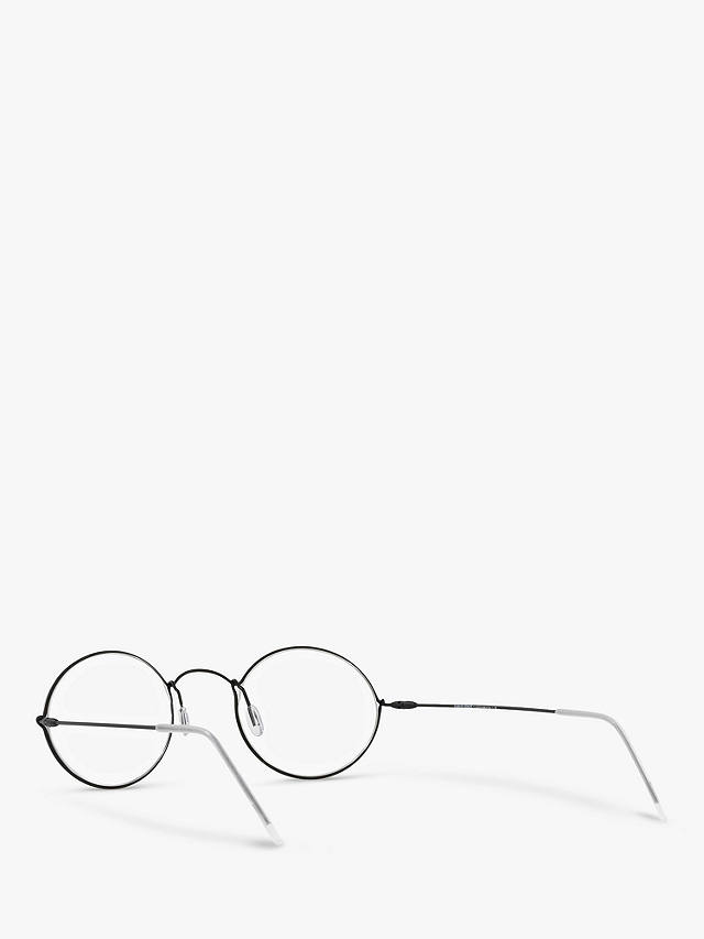 Giorgio Armani AR6115T Men's Oval Sunglasses, Black/Clear