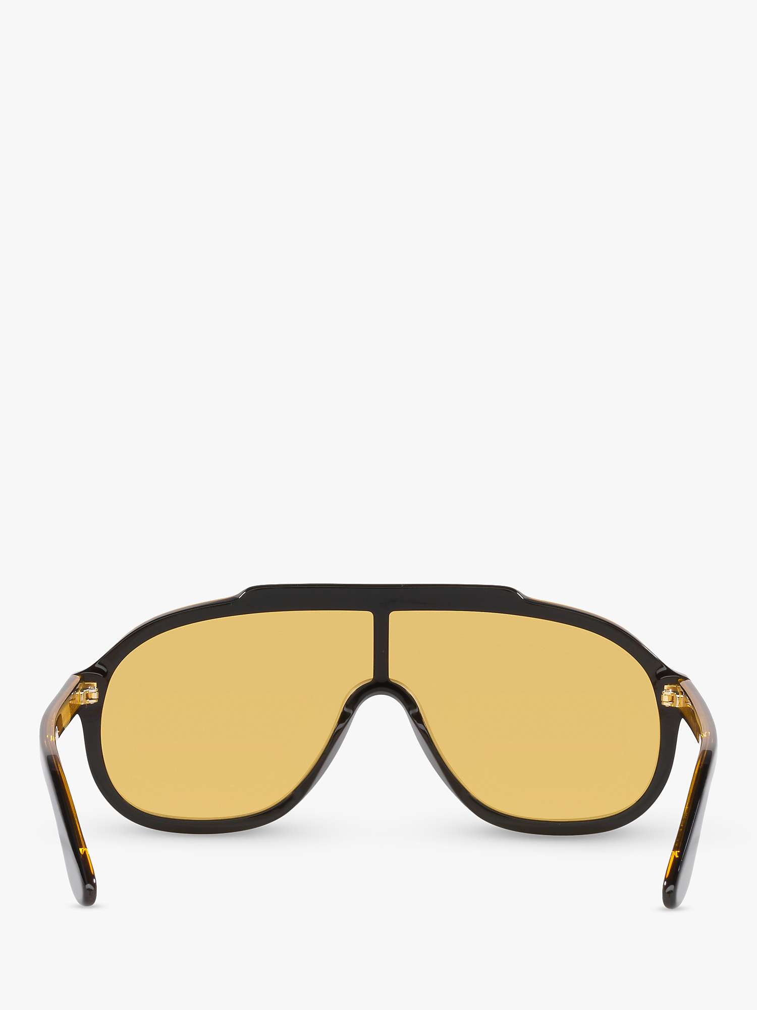 Gucci GG1038S Men's s Pilot Sunglasses, Black/Yellow at John Lewis ...