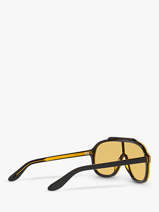 Gucci GG1038S Men's s Pilot Sunglasses, Black/Yellow