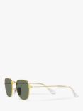 Ray-Ban Junior RJ9557S Square Sunglasses, Legend Gold/Green