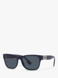 Burberry BE4309 Men's Carter Square Sunglasses, Navy/Grey