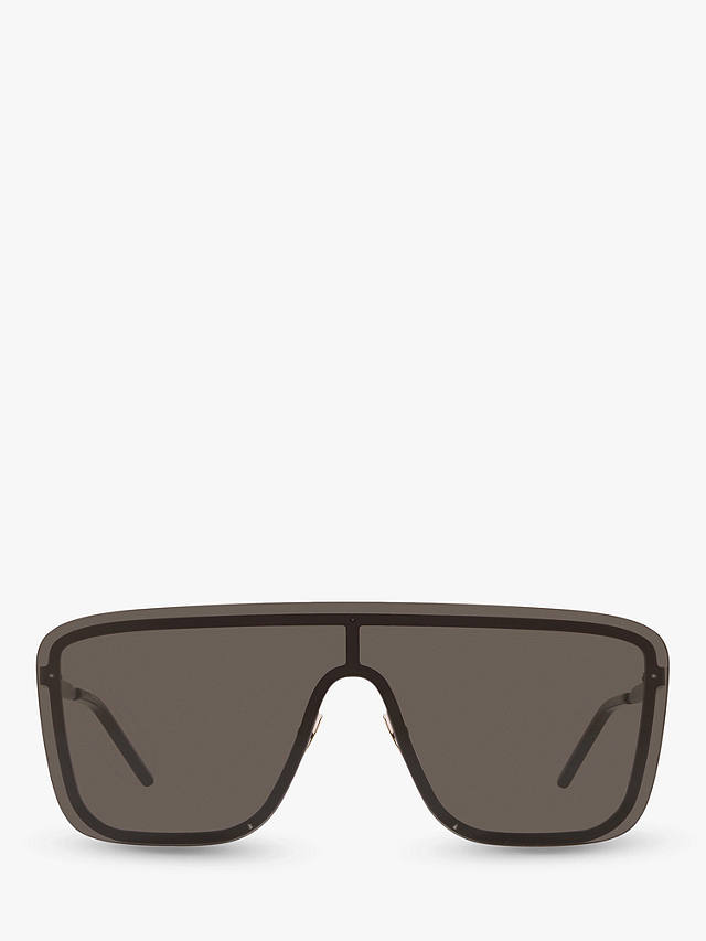Yves Saint Laurent SL 364 Unisex Rectangular Sunglasses, Matte Black/Black