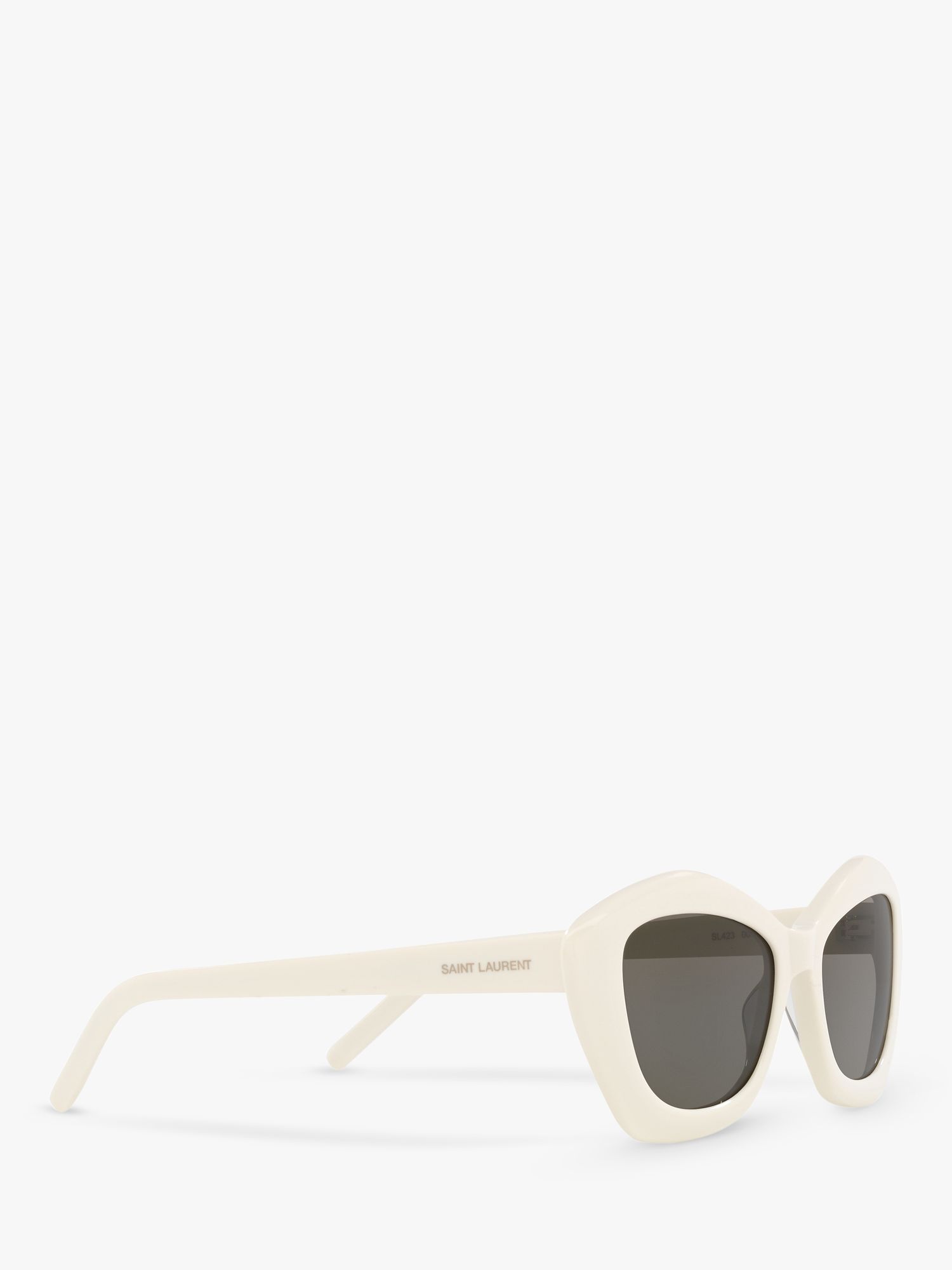 Yves Saint Laurent SL 423 Women's Cat's Eye Sunglasses, Ivory/Grey at John  Lewis & Partners