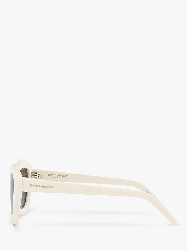 Yves Saint Laurent SL 423 Women's Cat's Eye Sunglasses, Ivory/Grey