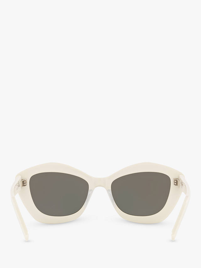 Yves Saint Laurent SL 423 Women's Cat's Eye Sunglasses, Ivory/Grey