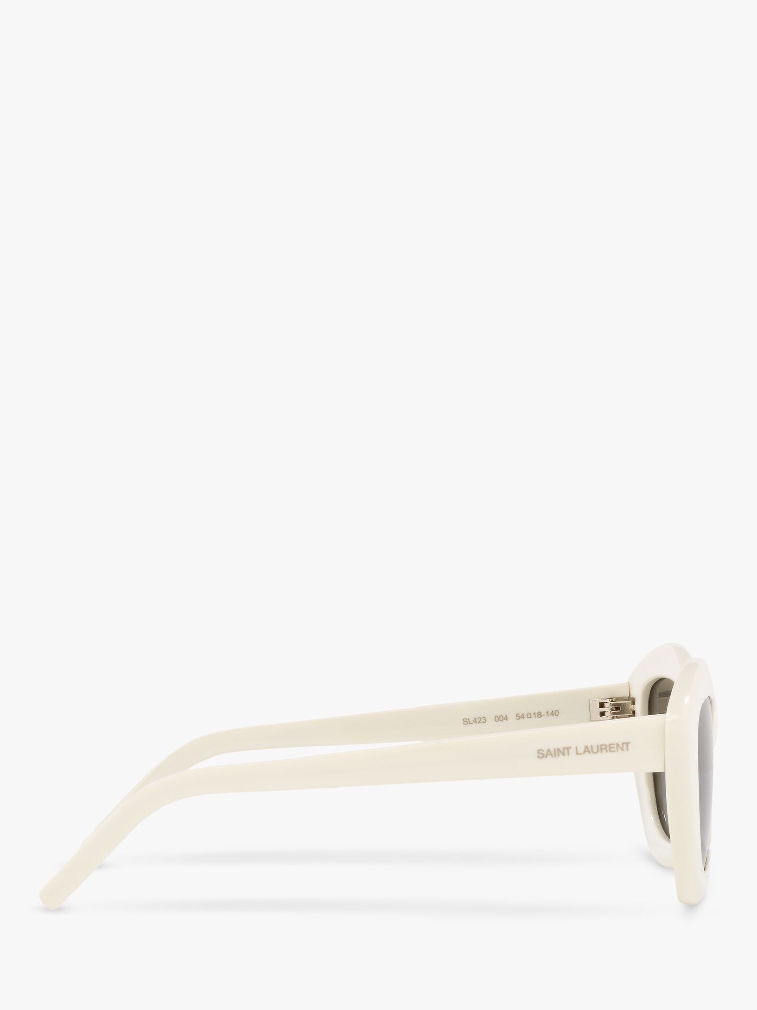Yves Saint Laurent SL 423 Women's Cat's Eye Sunglasses, Ivory/Grey at ...