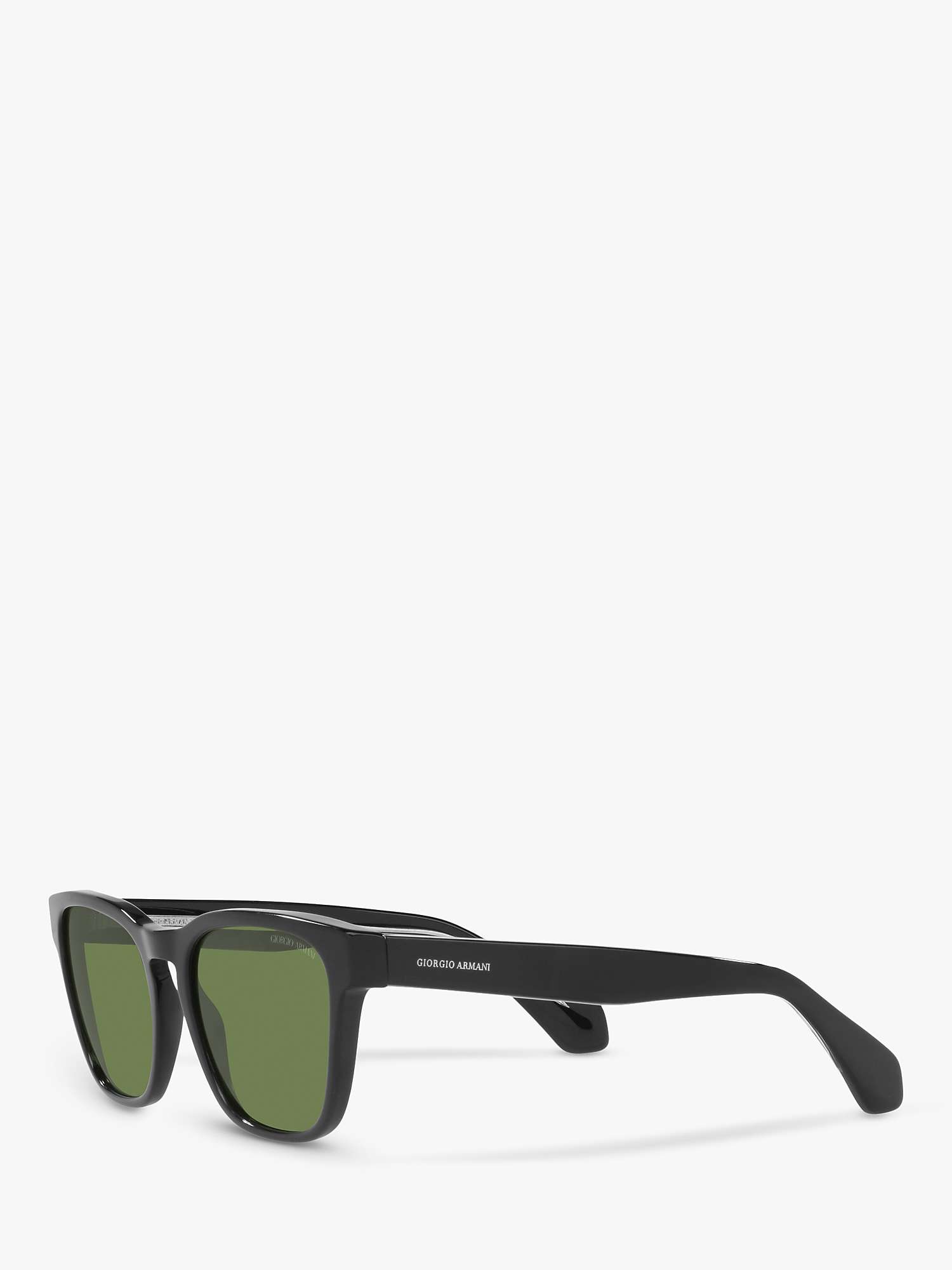 Buy Giorgio Armani AR8155 Men's D-Frame Sunglasses, Black/Green Online at johnlewis.com