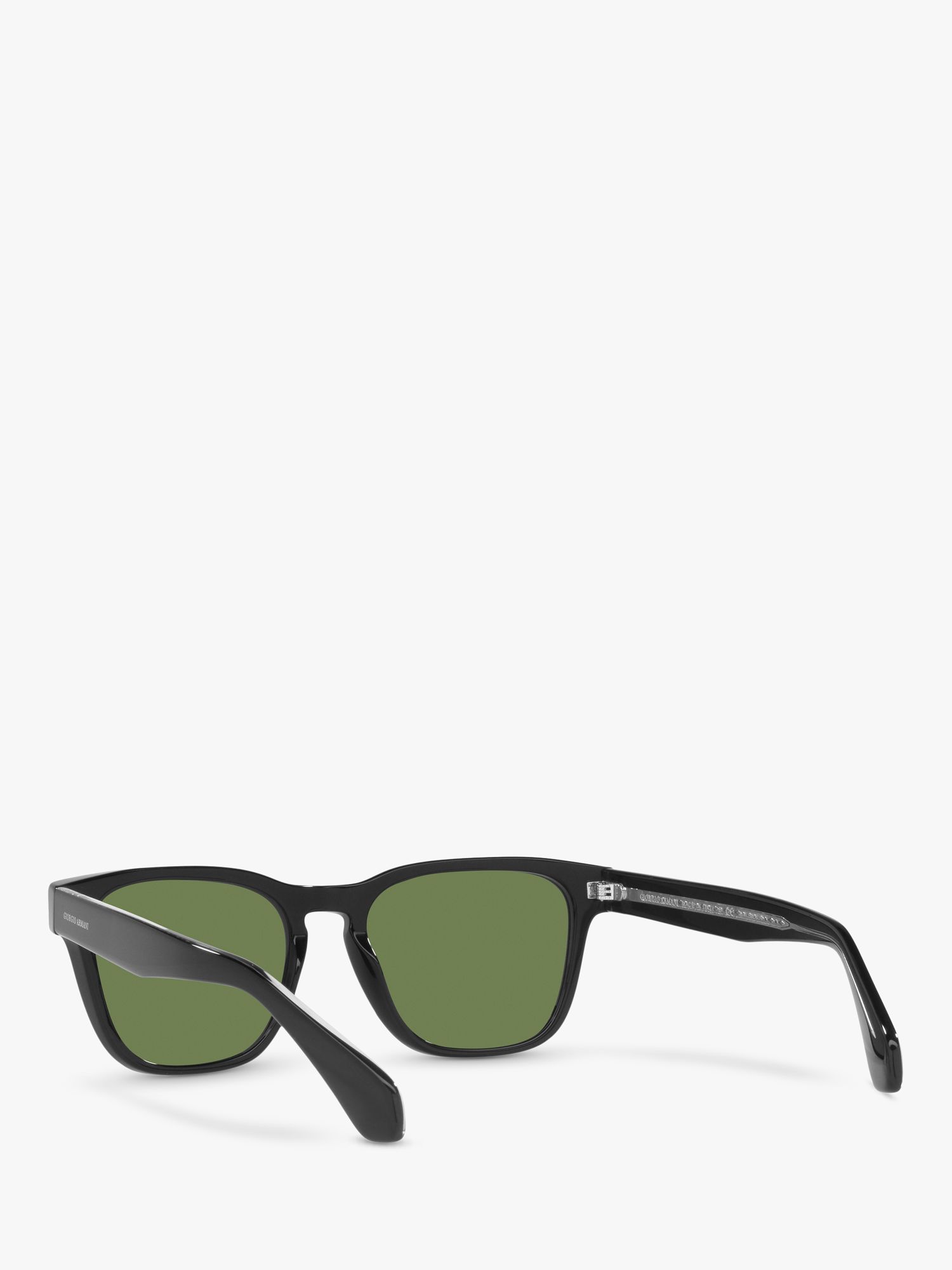Giorgio Armani AR8155 Men's D-Frame Sunglasses, Black/Green at John Lewis &  Partners