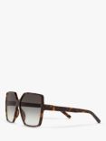 Yves Saint Laurent SL 232 Women's Betty Square Sunglasses, Tortoise/Grey Gradient