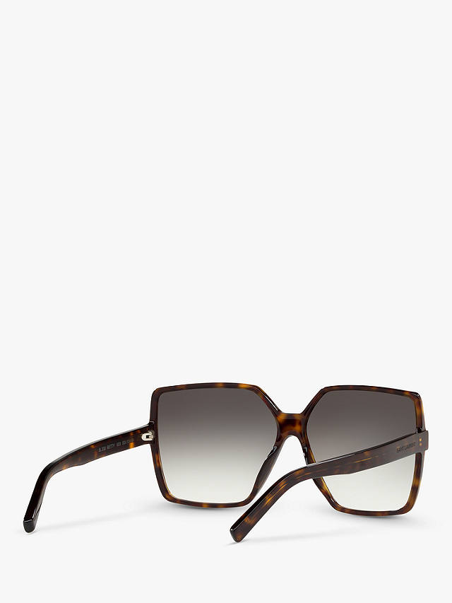 Yves Saint Laurent SL 232 Women's Betty Square Sunglasses, Tortoise/Grey Gradient