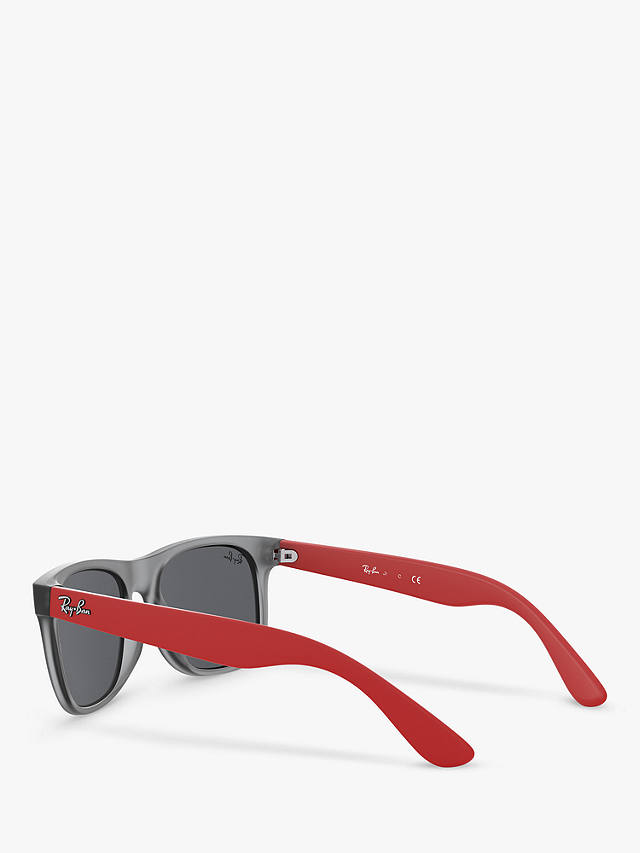 Ray-Ban RJ9069S Junior's Wayfarer Sunglasses, Rubber Transparent Grey