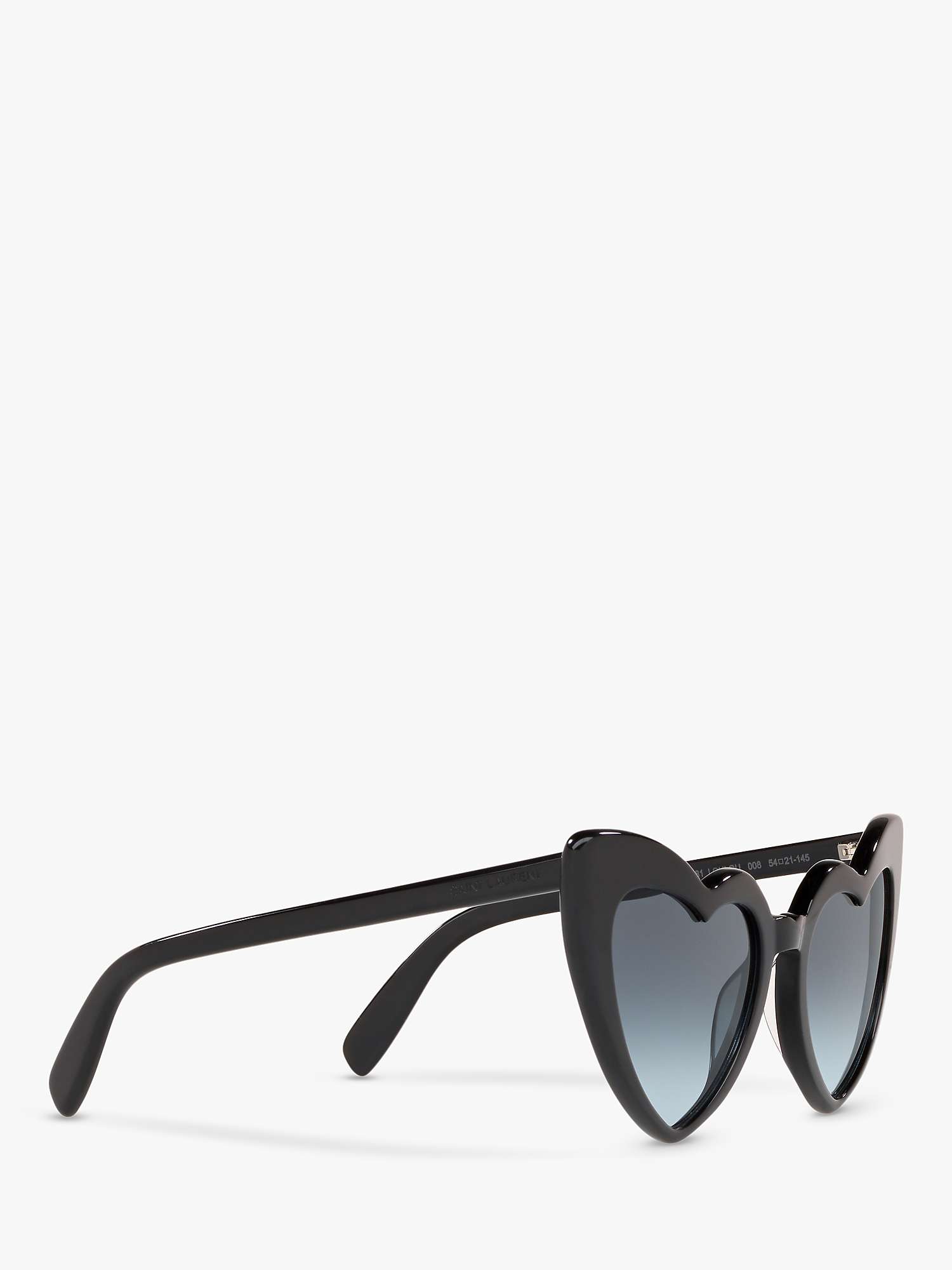 Buy Yves Saint Laurent SL181 Women's Loulou Heart Shaped Sunglasses, Black/Grey Gradient Online at johnlewis.com