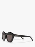 Yves Saint Laurent SL 423 Women's Cat's Eye Sunglasses, Black