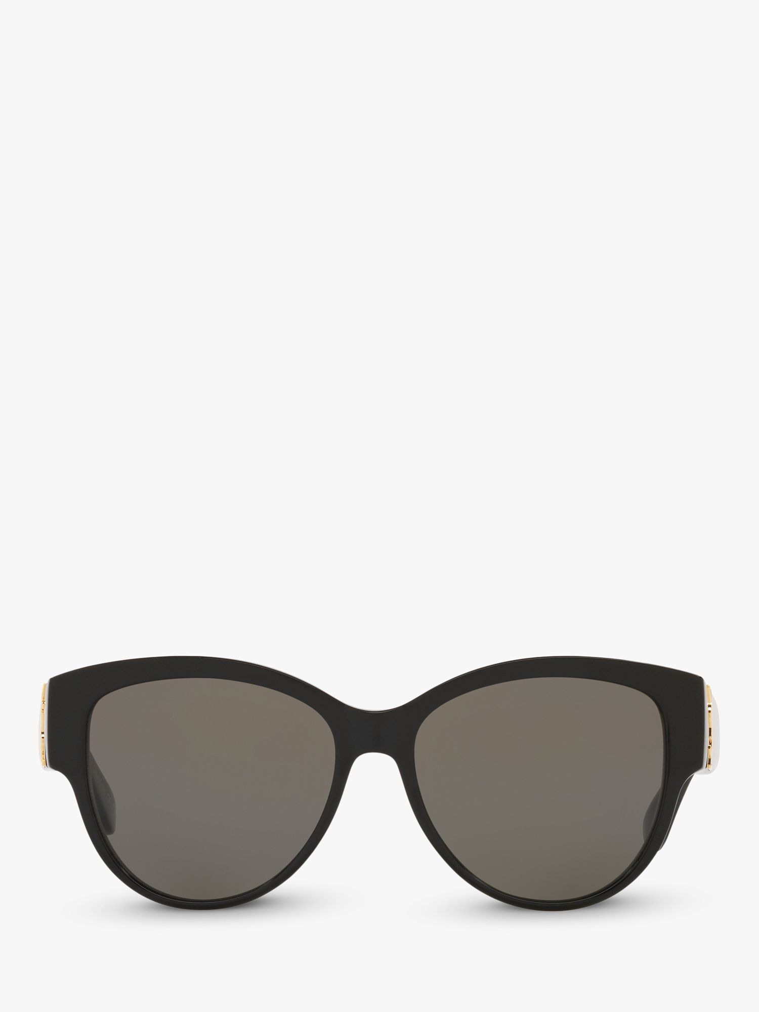 Yves Saint Laurent SL M3 55 Women's Oval Sunglasses, Black/Grey at John ...