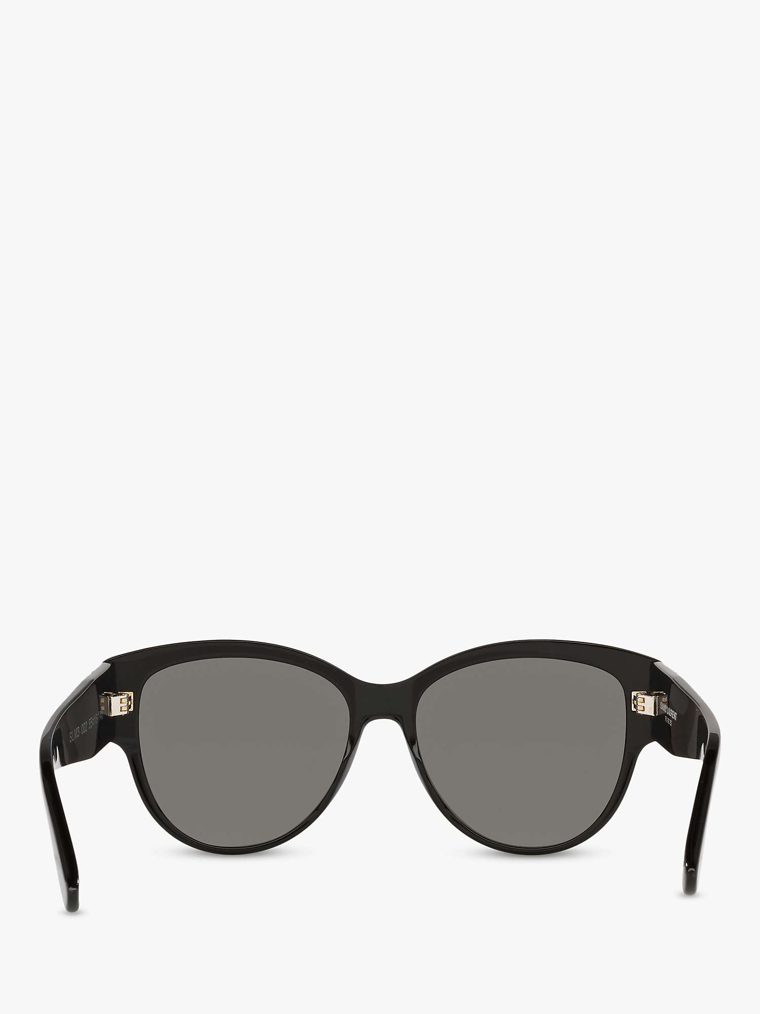 Buy Yves Saint Laurent SL M3 55 Women's Oval Sunglasses, Black/Grey Online at johnlewis.com