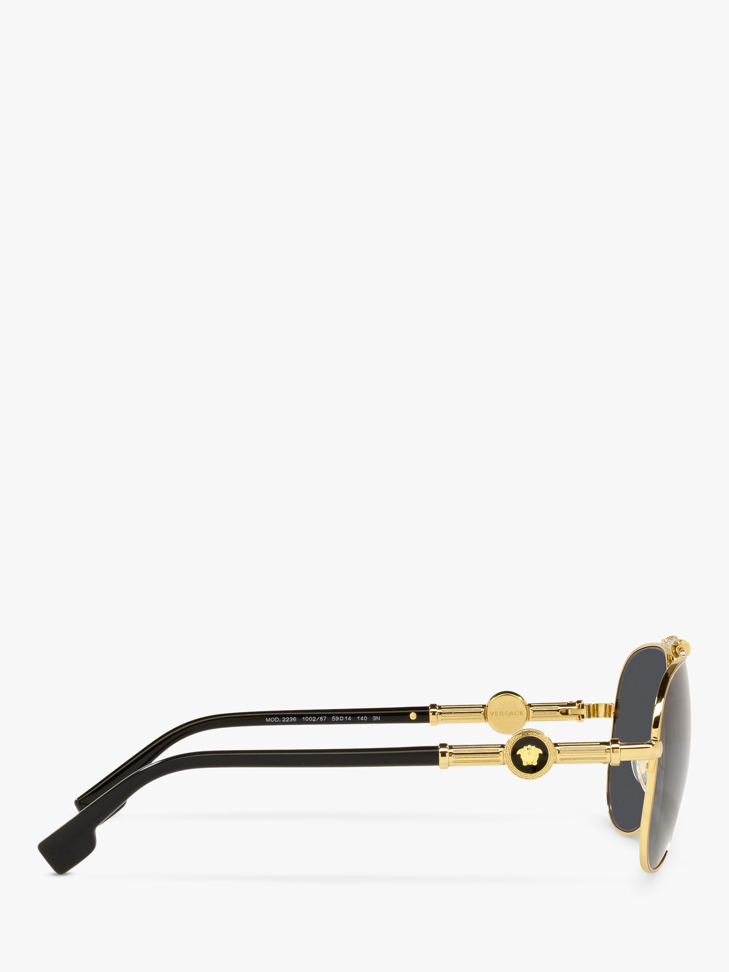 Versace VE2236 Unisex Pilot Sunglasses, Gold/Black
