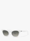Ray-Ban Junior RJ9099S Miss Burbank Cat's Eye Sunglasses, Shiny White/Grey Gradient