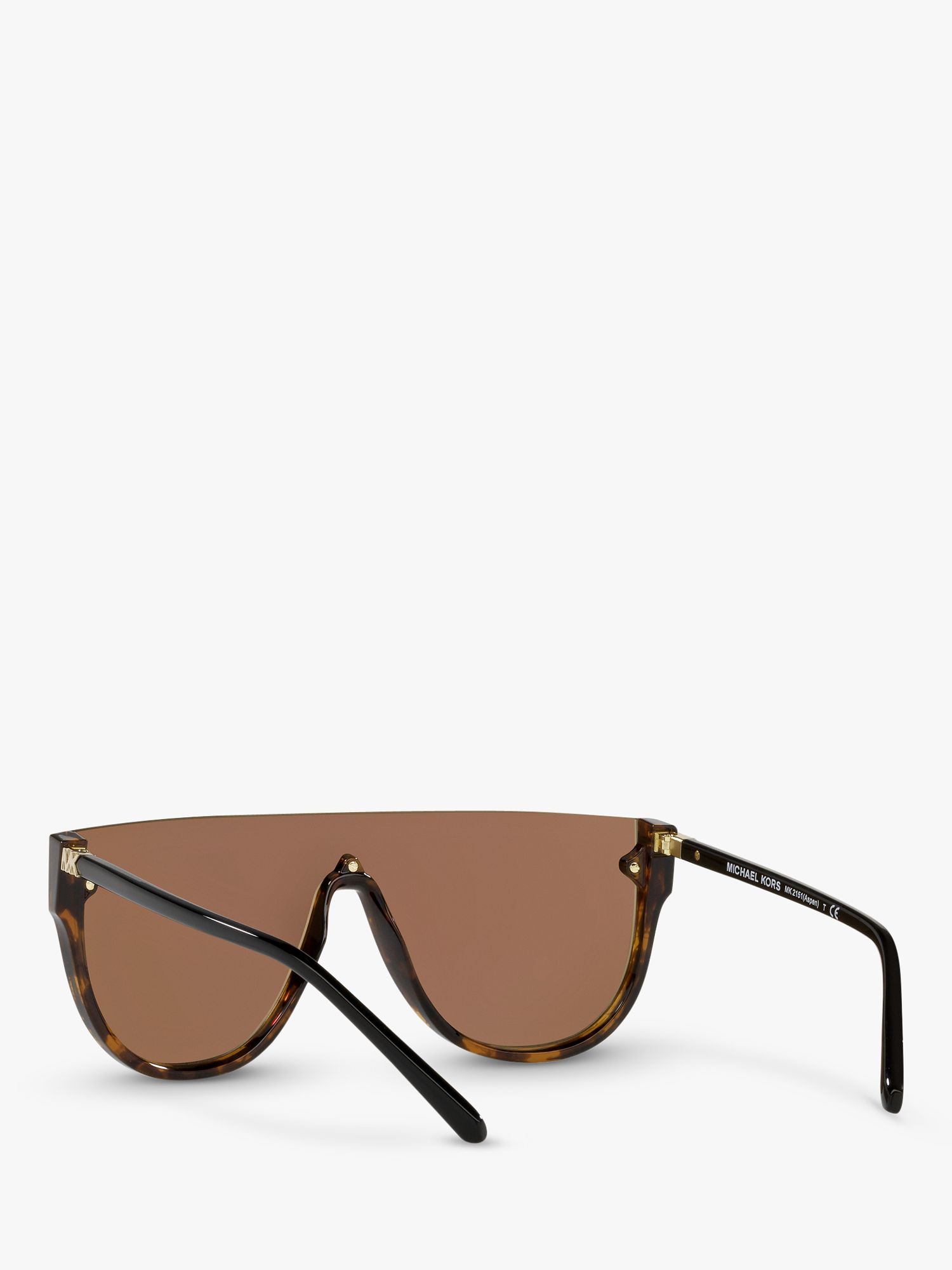 Michael Kors MK2151 Women's Aspen Irregular Sunglasses, Bio Dark Tortoise/Brown